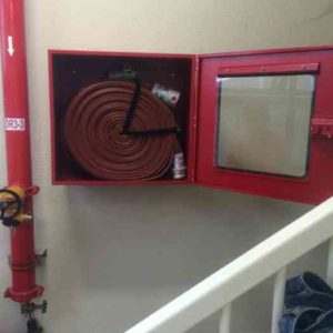 Dry Riser with Standby Hose in Cabinet
